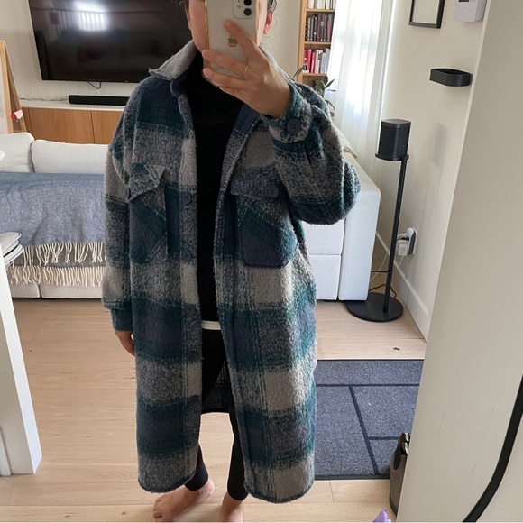 Plaid Long Coat XS - Picture 6 of 6